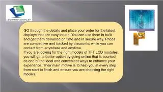 TFT LCD modules | TFT modules