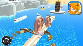 Spiral Roll - Gameplay Walkthrough Part 1 - Basic Solution Levels 7-10 (iOS, Android)