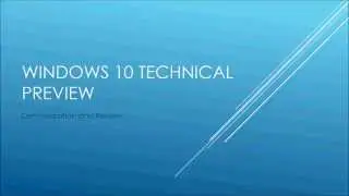 Windows 10 Technical Preview
