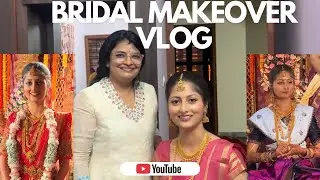 Bridal makeover vlog | nude makeup glow | elegant bride😍 #kannadavlog #youtube 