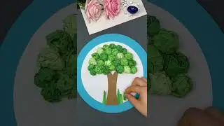 Arbor Day hand-painting that kindergarten children can do #gadgets #reels #art #craft #tiktok