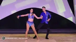 Viviana y Felipe Pareja Salsa Amateur Euroson 2017
