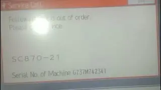 Error code sc 870-21 MPC4504-MPC6004ex Ricoh Printer 🖨️