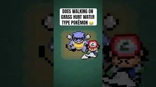 Does walking on grass hurt water Pokemon 😂 #pokemon #shorts