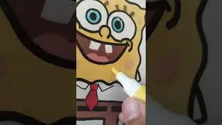 very easy spongebob drawing 🧽#learn how to do easy drawing #spongebob #drawingforkids