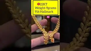 9 grams gold necklace design #gold #goldaccessorie #goldjewellery