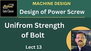 Design of power Screw 13 Uniform Strength of Bolt