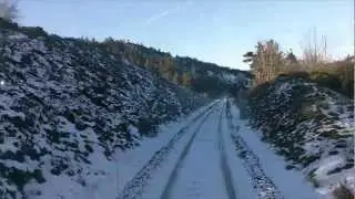 TRAIN CEVENOL : JONCHERES à LANGOGNE 9/12/2012 VUE ARRIERE 04