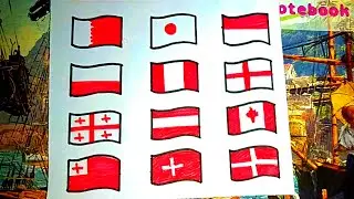 All red country flag drawing #I draw all red colour country flag drawing #Red flag drawing easy 🇦🇹🇲🇨