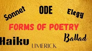 Forms of Poetry #poetry #sonnet #ballad #ode #haïku #limerick #elegy #englishliterature #englishnet 