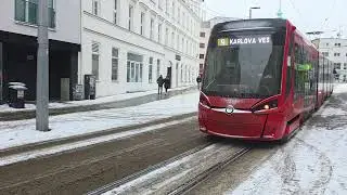 Trams in winter (Bratislava)