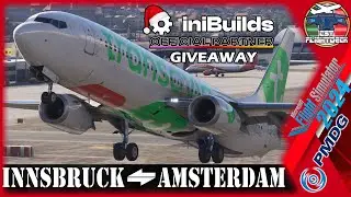 🎅Christmas Giveaway Flight!🎄PMDG Transavia 738 | Innsbruck ⇆ Amsterdam | Win an iniBuilds Scenery!