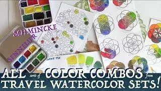 Color Combos from Schmincke & Sennelier travel watercolor sets!