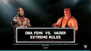 WWE 2K25 FULL MATCH: - Femi's Dominance vs. Vader's Power - Extreme Rules Showdown!