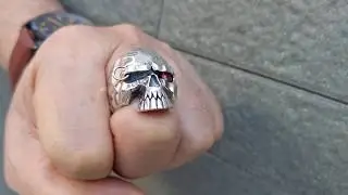 Punk Ring, Skull Biker Ring Jewelry