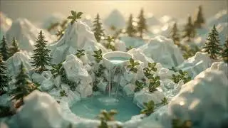 ❄️ Mountain Waterfall Sounds 💧 | Relaxing Flowing Water & Soft  Music for Deep Sleep & Stress Relief