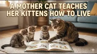 Heartwarming! Mother Cat Teaches Her Kittens Essential Life Lessons ❤️ -P1