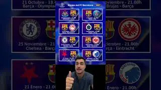 CALENDARIO OFICIAL del BARCELONA en CHAMPIONS LEAGUE #futbol #barcelona #championsleague