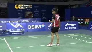 2011 OSIM BWF World Superseries Finals-WS-WS - Group B-Saina Nehwal vs. Sayaka Sato