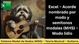 Excel &ndash; Acorde nombrado por modo y semitonos modales (MHS) &ndash; Modo lidio 1185