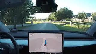 #Tesla #FSD 12.5.4.2 DEAD STOP IN OPEN GATEWAY, and driveway hesitation 111524   SD 480p