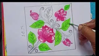 Lotus Drawing Watercolor Easy / Lotus Drawing Easy And Beautiful / गुलाब का फूल कलर कैसे करें Gulab 