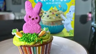 Funfetti Easter Cupcakes ASMR-ish With Bunny Peeps On Top