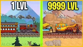 MAX LEVEL Rare Golden Train EVOLUTION! MAX LEVEL Cargo,Speed,Passengers, Cars, Engine in Tiny Rails!