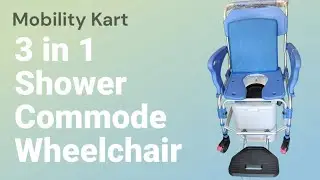 How to Assemble a Shower Commode Wheelchair with Mobile Toilet for Elderly Disabled Person