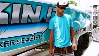 H2O Vinyl Designs Flying Fish Sticker Installation