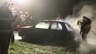 Autobrand aan de Otto van Reesweg in Culemborg