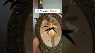 Old Art, New Frame #thrifted #witchart #illustration #halloweendecor