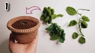 How to Crochet a Plant POT EASY 🪴For Beginners in step by step tutorial
