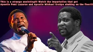 Powerful Impartation! Apostle Femi Lazarus and Apostle Michael Orokpo rolling on the floor...