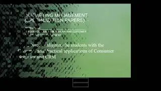 Introduction to Consumer Behavior   and CRM/Contemporary Issues in Marketing and Consumer Behavior.