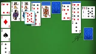 Card Game Klondike Solitaire | Relaxing Gameplay Satisfying Ending