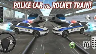 🚓 POLICE CAR vs ROCKET TRAIN! (Who Wins? 😱) THIS WASN’T EVEN CLOSE 🤯 -3D Driving class |
