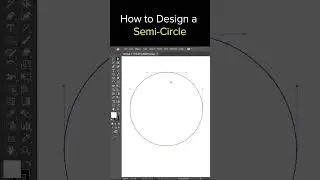 How to design a semi-circle in illustrator - basic #easy #tutorial #shorts