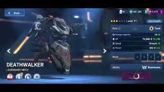 Deathwalker Rank up to 5 star 🌟 | Mech Arena