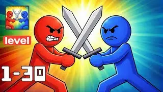 STICK WARS - Gameplay Walkthrough Levels 1-30 - Funny Stickman Brain Puzzle Game