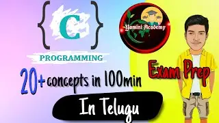 C Language in Telugu for Beginners in 100 min - C Programming Telugu