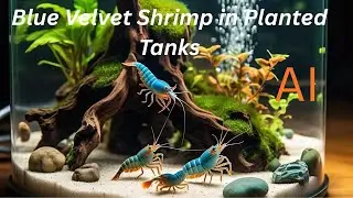 Blue Velvet Shrimp in 4K AI Beauty 🌿🦐