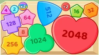 Merge Cube 2048 3D - ASMR Gameplay | Colorful Jelly Balls Numbers Puzzle | Suika 2048 Math Game Fun