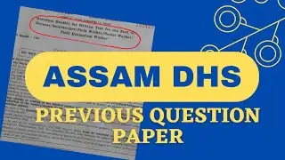 Assam DHS previous question paper 2021||Post➡️Dresser/Storekeeper/Field Worker/Social Worker..||