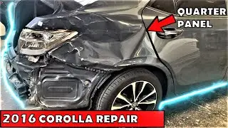 Toyota Corolla Repair | Right Quarter Panel Replacement | Accident Crash Restoration How It's Fixed