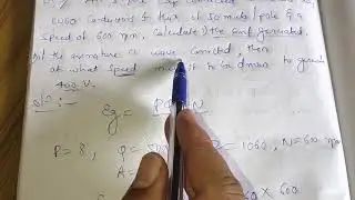 L(6) Numericals on EMF Equationof DC Generator.
