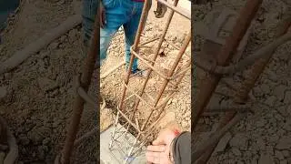 Column Stirrups checking 🔥 #engineer #sitework #supervisor #civilsitevisit #civilengineering #brick