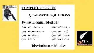Ch#3 Ex#3.2 Quadratic Equation | Factorization Method | Factors Tricks | Discriminant | Usman Javed