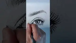 Pen & Ink Eye Drawing - Realistic Eye Fineliner