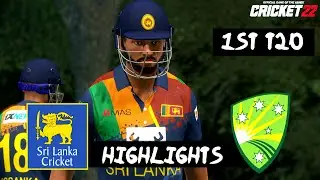 Sri Lanka vs Australia 1st T20 Match 2022 - Cricket 22 Gameplay 1080P 60FPS